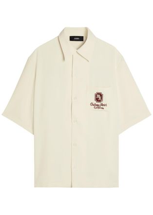 Amiri Chateau Embroidered Satin-twill Shirt - White - XL