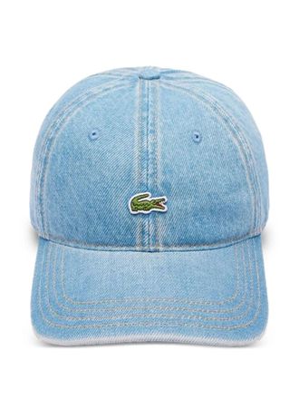 Lacoste cotton denim cap - men - Organic Cotton - One Size - Blue