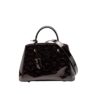Louis Vuitton Pre-owned Montaigne BB - Dames - Pre-owned - Paars - Maat: ONE Size Leer