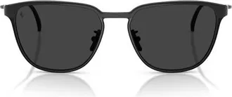 Ferrari FH1032D 56mm Polarized Square Sunglasses in Black Matte/black Crystal at Nordstrom