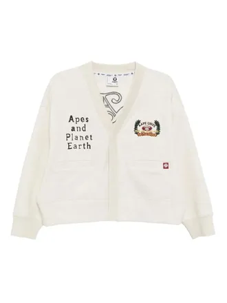 Aape By A Bathing Ape Vest met geborduurd logo - Beige