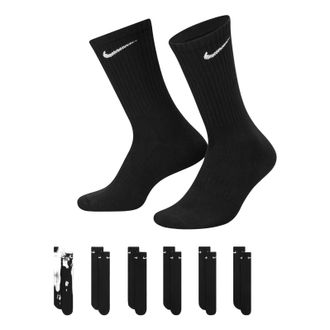 Nike Unisex Logo Socks 6 Packs Black SX7666-010