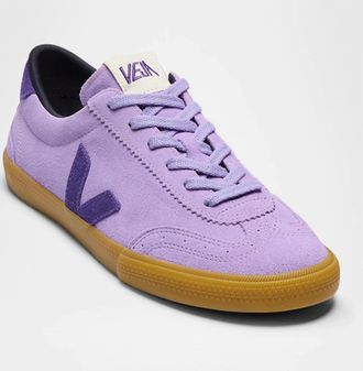 Veja Womens Volley Bicolor Suede Low-Top Sneakers In Lavender Purple
