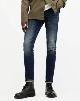 AllSaints Mens Cotton Cigarette Skinny Fit Stretch Denim Jeans, Size: 28/L30