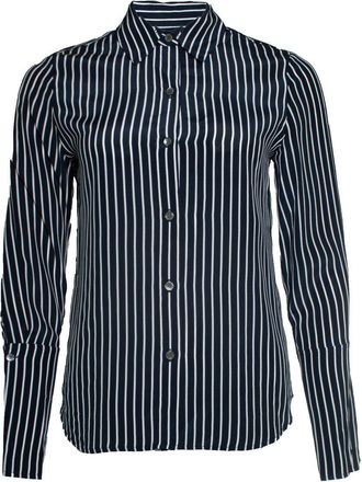 Frame Denim striped shirt in blue and white
