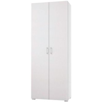 OEM Armario Multiusos De 2 Puertas, 1 Caj&oacute;n Y 6 Estantes Interiores, Puertas Blancas