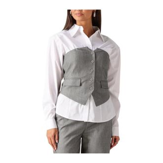 Refined Department Refined Department, Jassen, Dames, Grijs, XL, Leer, Steijn Top