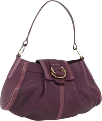 Bulgari Pre-owned Vintage Schoudertas - Dames - Vintage Schoudertas - Paars - ONE Size - Leer - Vintage
