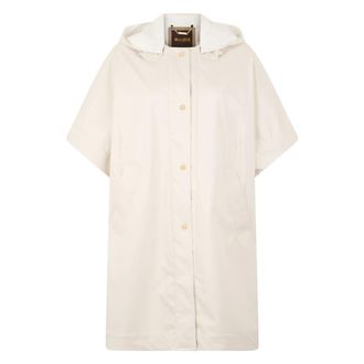 Moorer Single-Breasted Coats, female, Beige, Size: 2XS Short Sleeve Cape