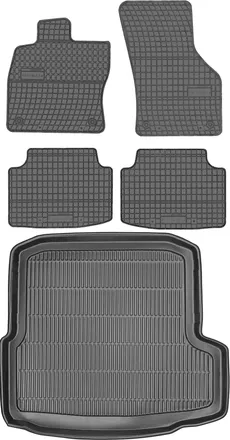 OEM Juego De Alfombrillas De Goma Para Coche Y Alfombrilla Para Maletero Para Skoda Octavia Iii Sed&aacute;n (2013-2020)