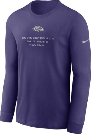 Nike Baltimore Ravens Team Issue Nike Mens Dri-FIT NFL Long-Sleeve T-Shirt in Purple | 02EW52M8G-ZSZ
