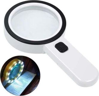 OEM Lupa Iluminada De Alta Potencia, Lupa Sin Distorsi&oacute;n Con Luz Led Y Lente De Cristal