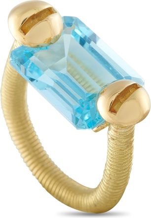 Luxury Bazaar 18K Yellow Gold Topaz Ring MF05-082526