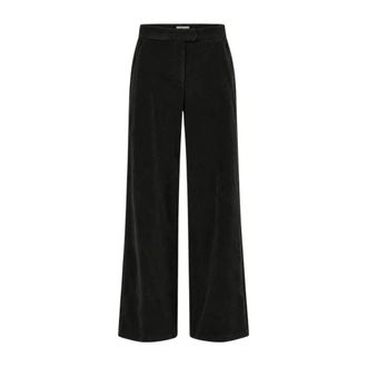 Marella Broeken, Dames, Zwart, XS, Polyester, Emmtirsi 2 Wijde Broek
