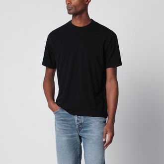 Auralee T-shirt girocollo in cotone nera