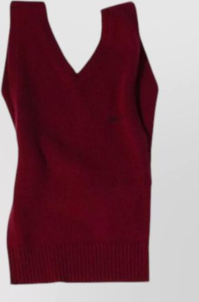 Miu Miu knitwear top v neckline cross back straps
