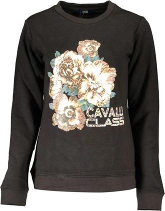 Cavalli Sweatshirt - Dames - Sweatshirts - Zwart - XS - Katoen - Hoodies & sweatvesten