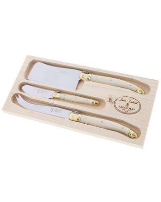 Jean Dubost 3Pc Cheese Set With Cleaver
