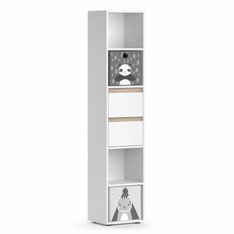 Vicco Estanter&iacute;a Infantil Robert, Blanco, 36.2 X 171 Cm Con Cajones Plegables Gris, Vicco