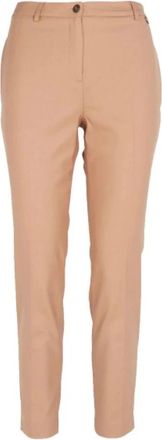Twinset Verfijnde Cigarettebroek van Wolmix - Dames - Chinos - Bruin - XS - Wol - Broeken