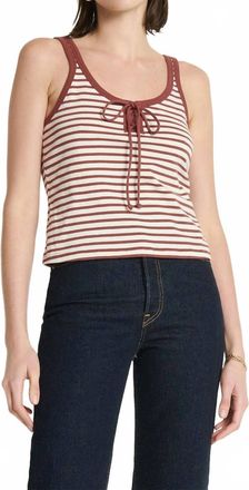 Nation Ltd Jil Lace Up Tank Top In Sable
