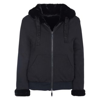 Armani Volledige Rits Hoodie - Dames - Sweatshirts & Hoodies - Zwart - Maat: 3XS Katoen