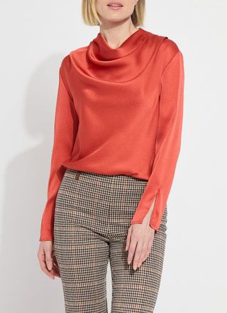 Lyssé High Cowl Neck Blouse