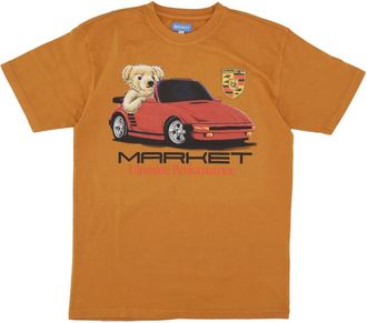 Market Earth Bear Tee Korte Mouw T-shirt - Heren - T-shirts - Oranje - L - Katoen - Tops