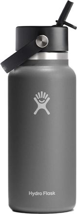 Hydro Flask 32 oz Vacuum Insulated Stainless Steel Water Bottle Flask - Flex Cap with Strap - Wide Mouth