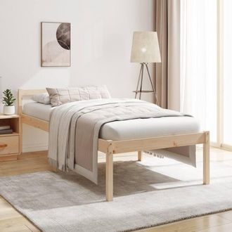 Berkfield Home Bed Frame 90x190 cm Single Solid Wood Pine in Brown