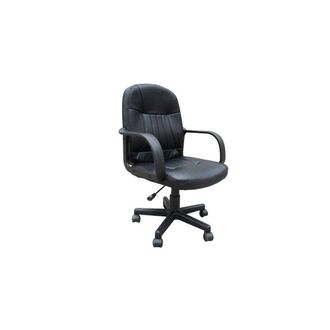 Carter's Swivel PU Leather Office High Back Mesh Seat Armchair Executive Computer Desk Furniture-Black - CARTER | TJ Hughes Black