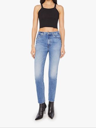 Mother Dazzler Flood Mid-Rise Straight Leg Jeans In Trucks Are For Girls