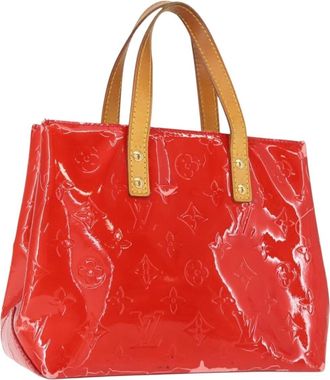 Louis Vuitton Reade Handbag Monogram Vernis Red Patent_Leather Handbag (Pre-Owned)