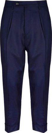 Berwich Chiaia Broek - Heren - Nette broeken - Blauw - S - Wol - Broeken