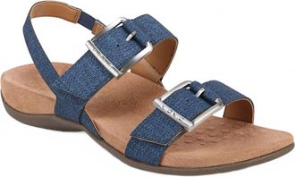 Vionic Womens Reese Sandal In Denim