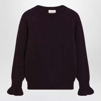 Douuod Purple m&eacute;lange wool blend sweater