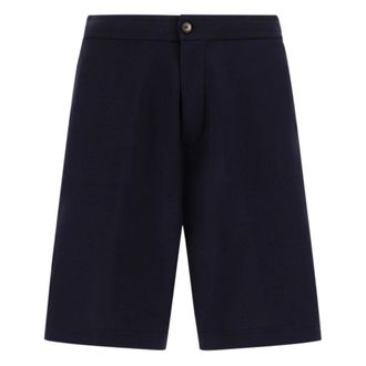 Herno Casual Shorts, male, Blue, Size: XS Shorts in Jersey Knit Effect