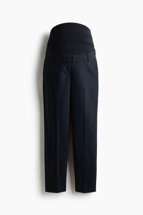 H&M Mama Cigarette Trousers in Navy Blue at Nordstrom, Size Xx-Large