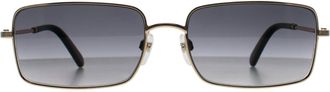 Marc Jacobs Rectangle Womens Gold Black Grey Gradient 771/N/S Metal - One Size