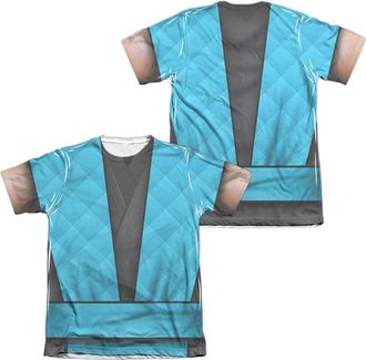 Gildan Mortal Kombat Klassic Sub Zero Outfit (Front/Back Print) Adult Poly/Cotton Short Sleeve Tee / T-Shirt
