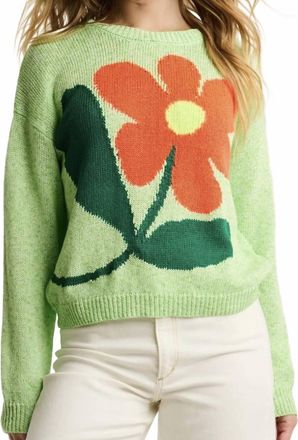 Lisa Todd Bel Fiore Sweater In Green Crush