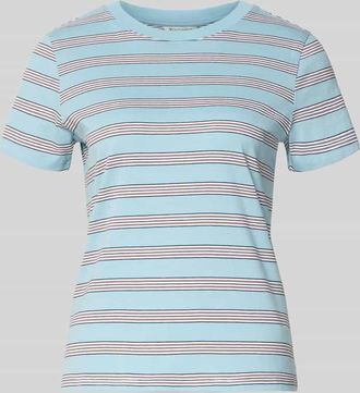 Tom Tailor Denim Regular Fit T-Shirt aus reiner Baumwolle in Hellblau, Gr&ouml;&szlig;e XS