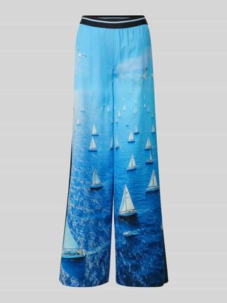 Marc Cain Wide Fit Stoffhose aus reinem Lyocell in Sky, Gr&ouml;&szlig;e 34