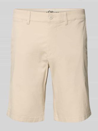 s.Oliver Red Label Regular Fit Bermudas aus Baumwoll-Mix Modell PHOENIX in Offwhite Melange, Gr&ouml;&szlig;e 30
