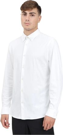 Selected Jersey Shirt - Heren - Casual Overhemden - Wit - XL - Katoen - Overhemden