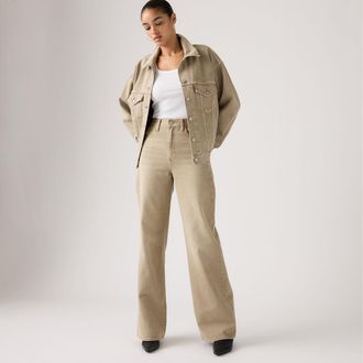 Levi's Ribcage Wide Leg Jeans - Womens - 23X30 - Brown