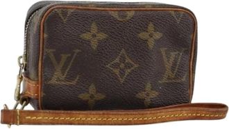 Louis Vuitton Pre-owned Clutches, female, Brown, Size: ONE SIZE Pre-owned Canvas Pouch