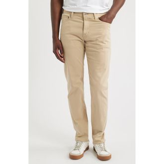 AG - Adriano Goldschmied Tellis Stretch Sateen Modern Slim Pants in Dune Khaki at Nordstrom, Size 33 X 32