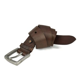 Timberland Mens Big and Tall 40mm Workwear Leather Belt, Brown/Rivet, 44