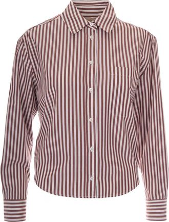 Max Mara Overhemden, Dames, Veelkleurig, 2Xs, Katoen, Wkdpanetto Poplin Shirt